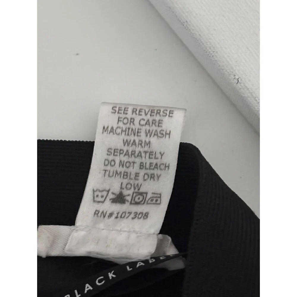 High Waist Skirt Size Medium Black Cutout Lattice Bodycon Stretch Bold Clubwear - Picture 5 of 16